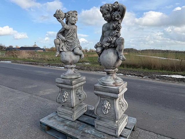 Putti op sokkel(2x) - afbeelding 5 van  6