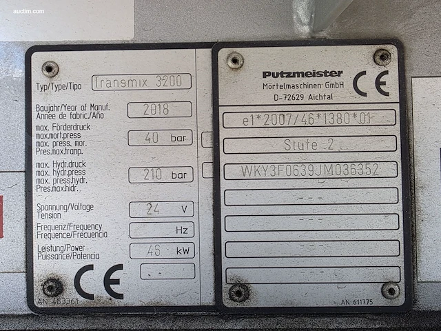 Putzmeister transmix tmk 3.200 2018 - afbeelding 4 van  50