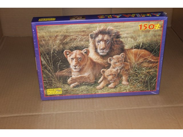 Puzzle 150 stuksjes model leeuw 5 x op loc h036 - afbeelding 2 van  3