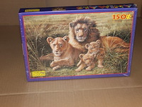Puzzle 150 stuksjes model leeuw 5 x op loc h036 - afbeelding 1 van  3