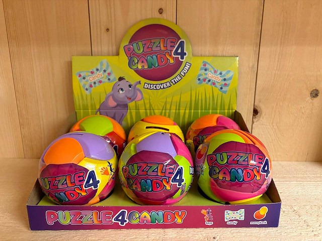 Puzzle candy ball - 6 pack (192x) - afbeelding 1 van  3