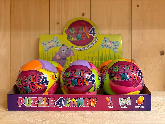 Puzzle candy ball - 6 pack (192x) - afbeelding 2 van  3