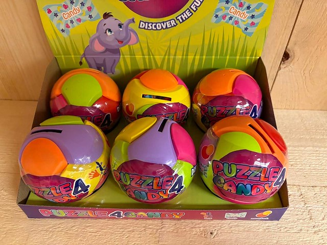 Puzzle candy ball - 6 pack (192x) - afbeelding 3 van  3