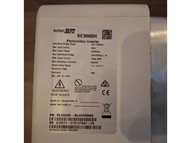 Pv inverter solaredge, se3000h - afbeelding 5 van  8
