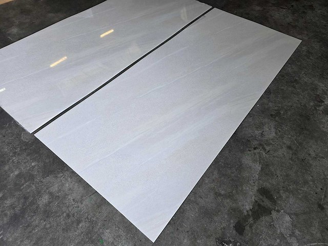 Pvc 280x122 cm - marmeren wandpaneel beige matt (10x) - afbeelding 1 van  5