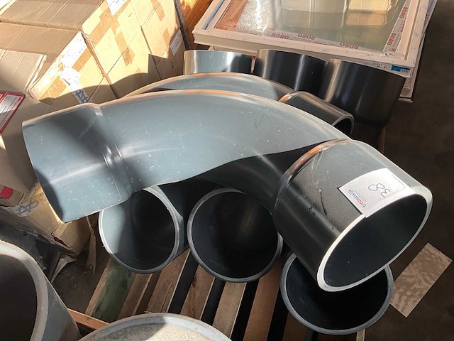 Pvc bocht ø250mm (5x) - afbeelding 1 van  3