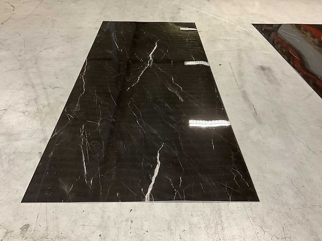 Pvc marmeren wandpaneel zwart (10x) - afbeelding 6 van  7