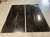 Pvc marmeren wandpaneel zwart (10x) - afbeelding 2 van  7