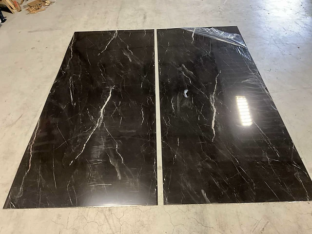 Pvc marmeren wandpaneel zwart (10x) - afbeelding 2 van  7
