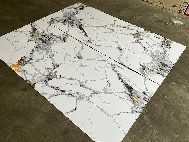 Pvc wit/ goud marmeren wandpaneel (5x) - afbeelding 2 van  11