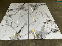 Pvc wit/ goud marmeren wandpaneel (5x) - afbeelding 1 van  11