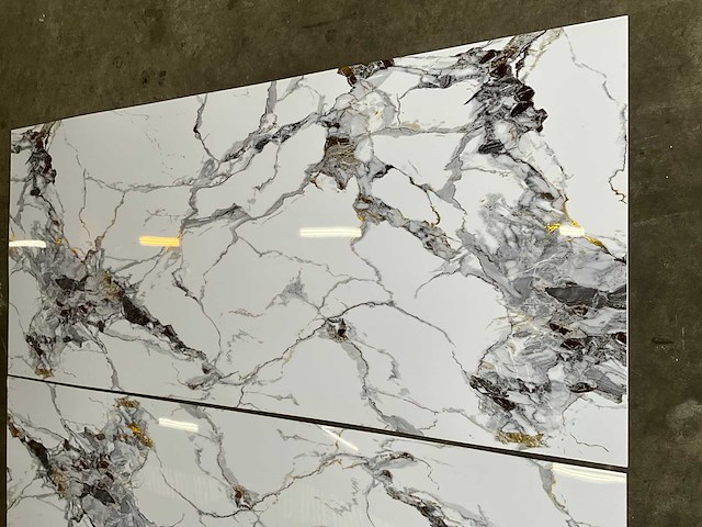 Pvc wit/ goud marmeren wandpaneel (5x) - afbeelding 5 van  11