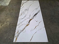 Pvc wit marmer paneel wit/goud (10x) - afbeelding 2 van  8