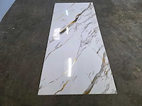 Pvc wit marmer paneel wit/goud (10x) - afbeelding 3 van  8