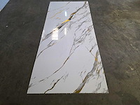 Pvc wit marmer paneel wit/goud (5x) - afbeelding 4 van  8