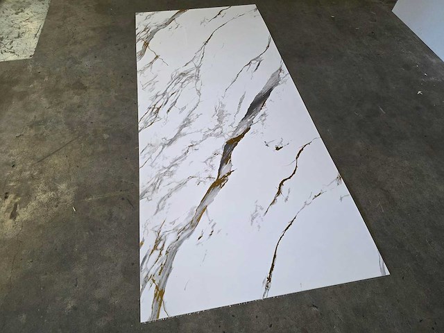 Pvc wit marmer paneel wit/goud (5x) - afbeelding 5 van  8