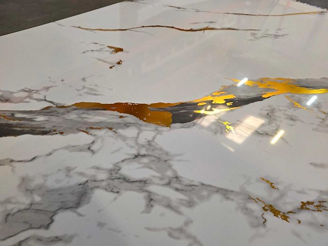 Pvc wit marmer paneel wit/goud (5x) - afbeelding 7 van  8