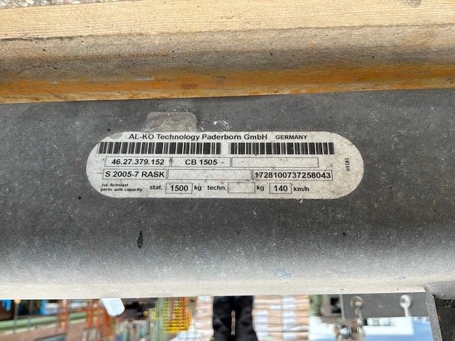 Pwp cw 1505 geremde aanhang as (2x) - afbeelding 9 van  9