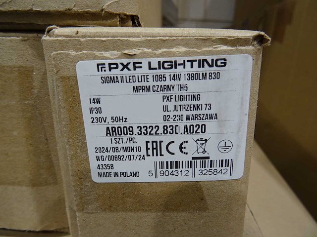 Pxf lighting - sigma ii led lite 1085 14w 1380lm 830 - led hangarmatuur (36x) - afbeelding 4 van  4