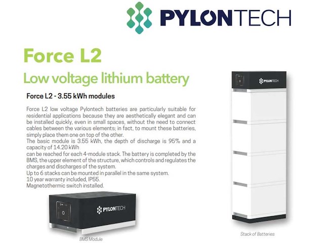 Pylontech li-ion - force l2 batterij (10.65 kwh) t.b.v. energieopslag - afbeelding 2 van  12