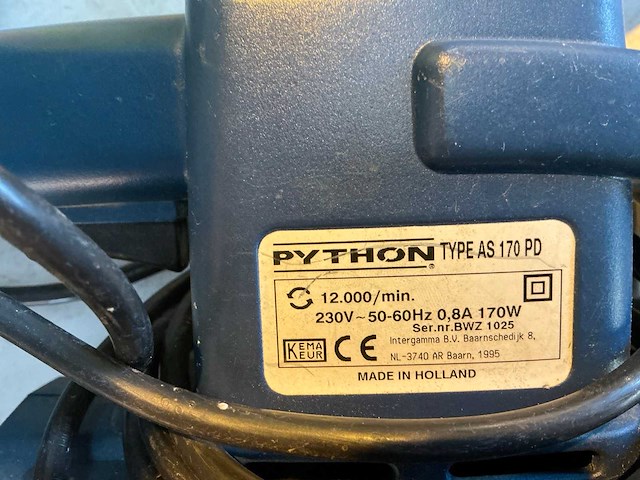 Python schuurmachine (2x) - afbeelding 3 van  5