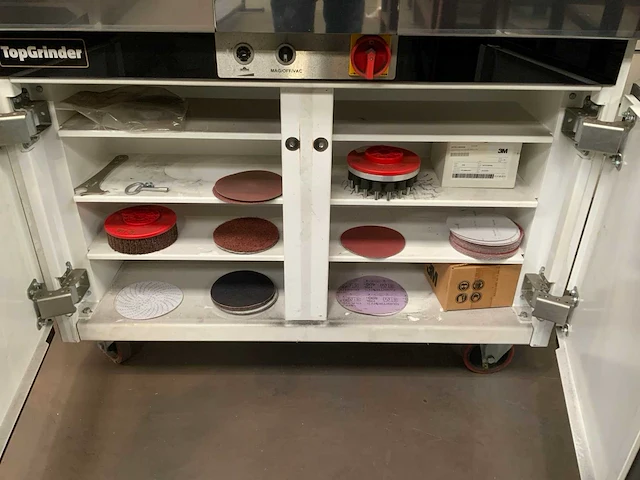 Q-fin topgrinder zwenkarm staalplaat ontbraam / slijpmachine - afbeelding 2 van  11
