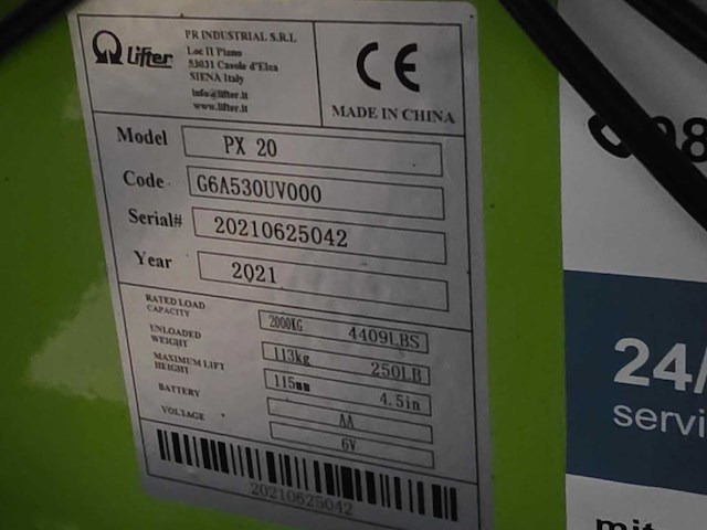 Q lifter - px 20 - hand hydraulische palletwagen - afbeelding 5 van  5