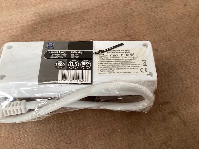 Q-link stekkerdoos 3 voudig, met penaarde (110x) - afbeelding 5 van  5
