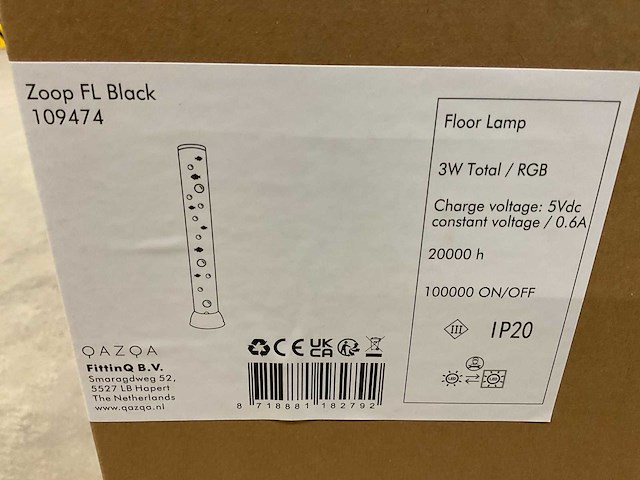 Qazqa zoop fl black 109475 vissen led vloerlamp - afbeelding 3 van  3