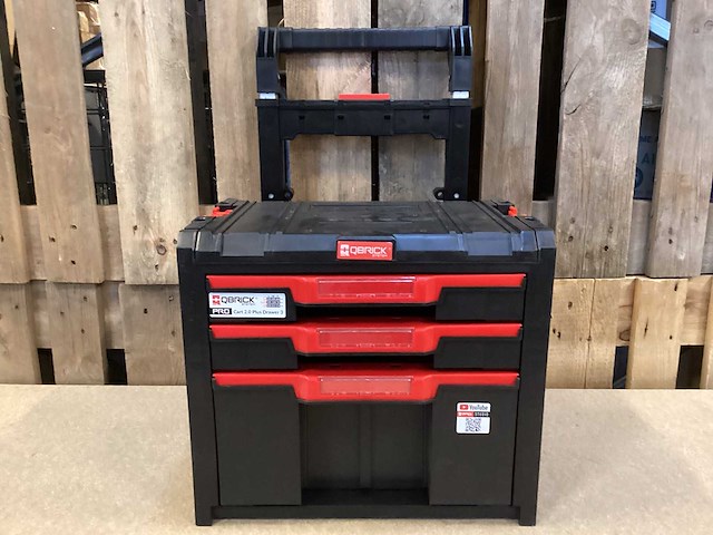 Qbrick system - pro cart 2.0 plus drawer 3 - gereedschapswagen - afbeelding 1 van  5