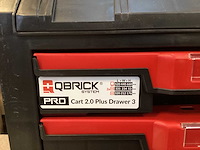 Qbrick system - pro cart 2.0 plus drawer 3 - gereedschapswagen - afbeelding 2 van  5