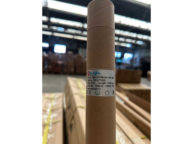 Qbright - qb-lt-23w-3k-120-1497 - led tube 23w 3000k 1497 mm (175x) - afbeelding 3 van  3