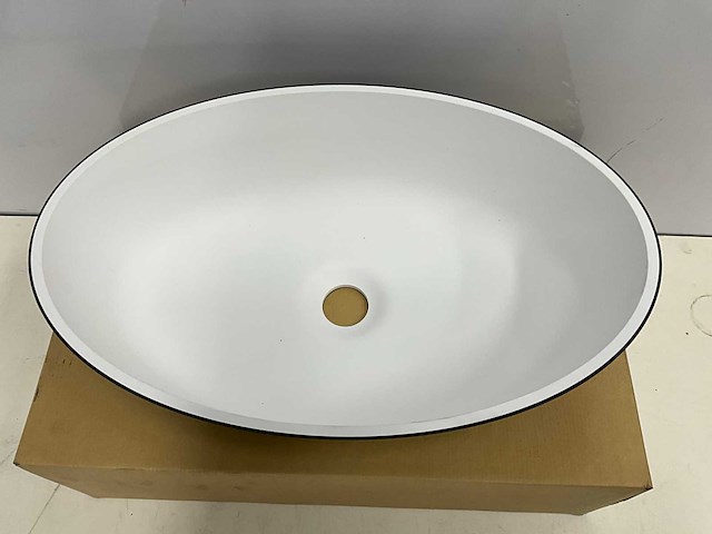 Qisani - bicolour oval - waskom 47 x 31 cm - afbeelding 3 van  5