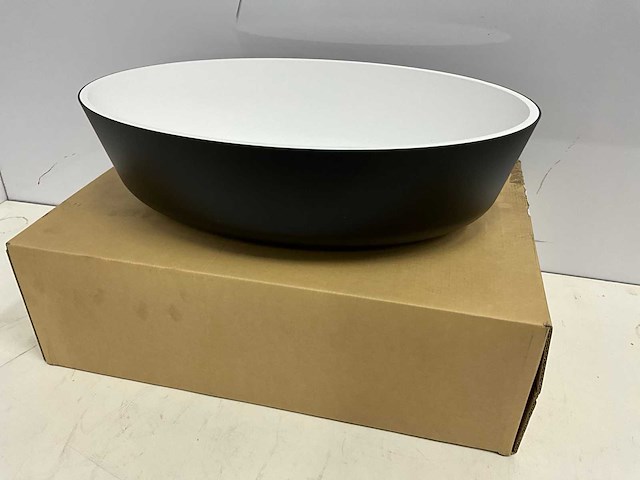 Qisani - bicolour oval - waskom 47 x 31 cm - afbeelding 4 van  5