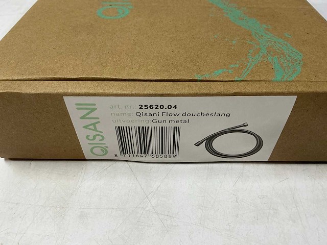 Qisani - flow - anti-twist doucheslang - gun metal 150 cm - afbeelding 2 van  3