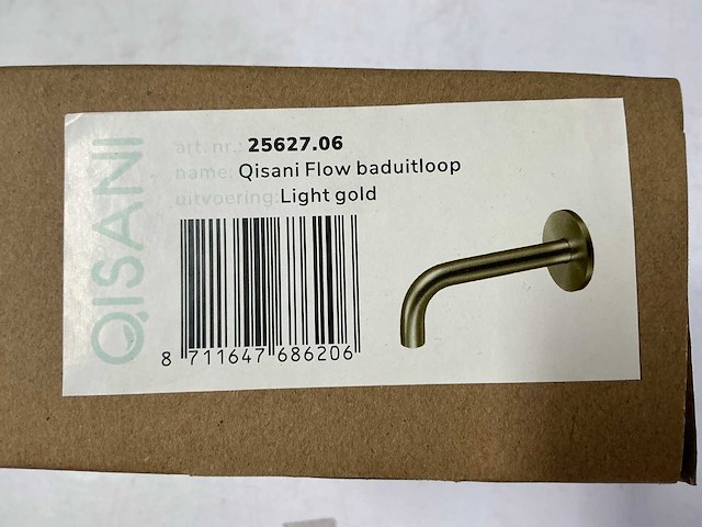 Qisani - flow - baduitloop - light gold - afbeelding 4 van  4