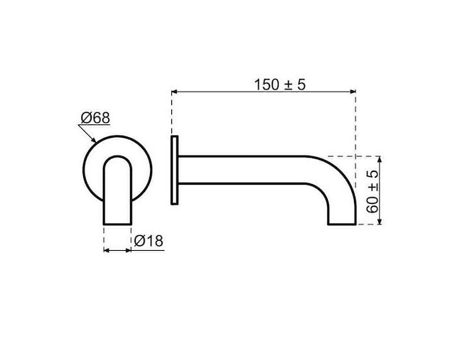 Qisani - flow - baduitloop - rvs - afbeelding 1 van  1