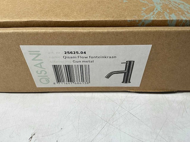 Qisani - flow - fonteinkraan - gun metal - afbeelding 3 van  4