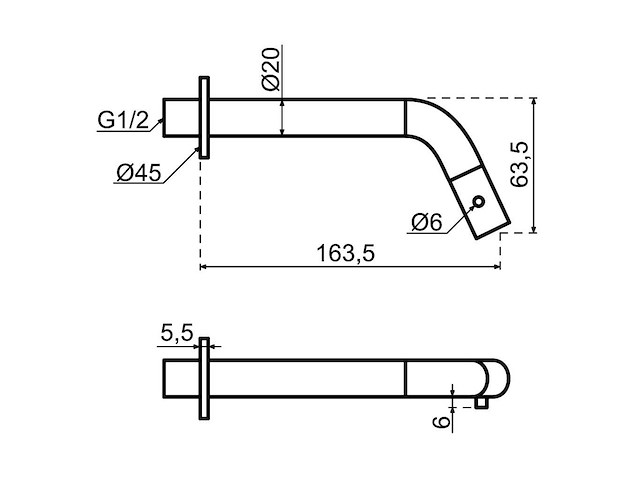 Qisani - flow - fonteinkraan inbouw - copper - afbeelding 2 van  2