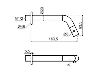 Qisani - flow - fonteinkraan inbouw - gun metal - afbeelding 2 van  4