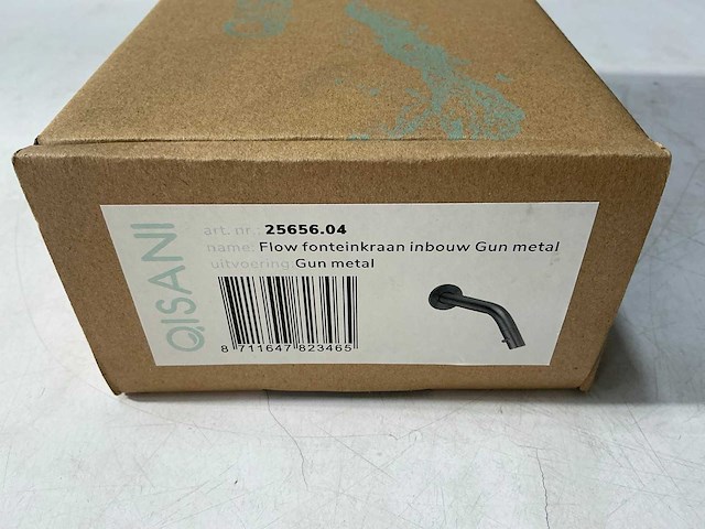 Qisani - flow - fonteinkraan inbouw - gun metal - afbeelding 3 van  4