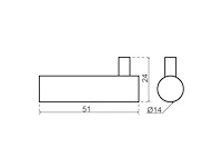 Qisani - flow - handdoekhaak - gun metal - afbeelding 2 van  2