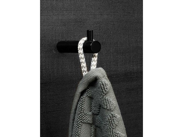 Qisani - flow - handdoekhaak - zwart - afbeelding 2 van  3