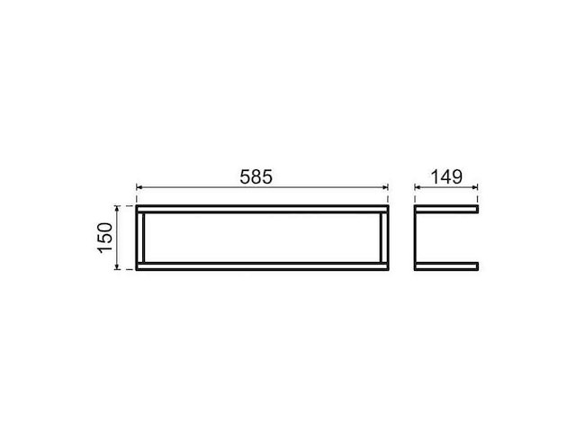 Qisani - flow - handdoekhouder - gun metal - afbeelding 2 van  4
