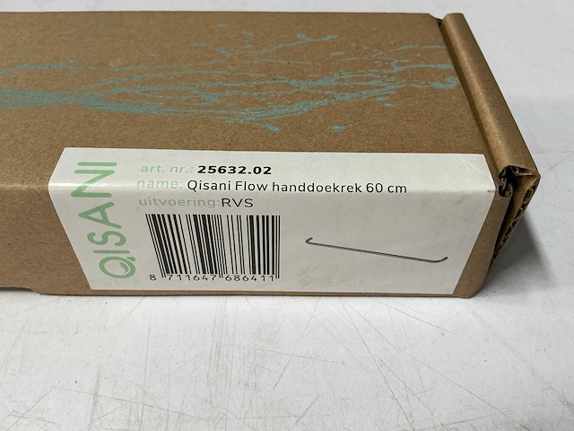 Qisani - flow - handdoekrek - rvs 60 cm - afbeelding 3 van  4