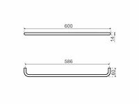 Qisani - flow - handdoekrek - rvs 60 cm - afbeelding 2 van  4