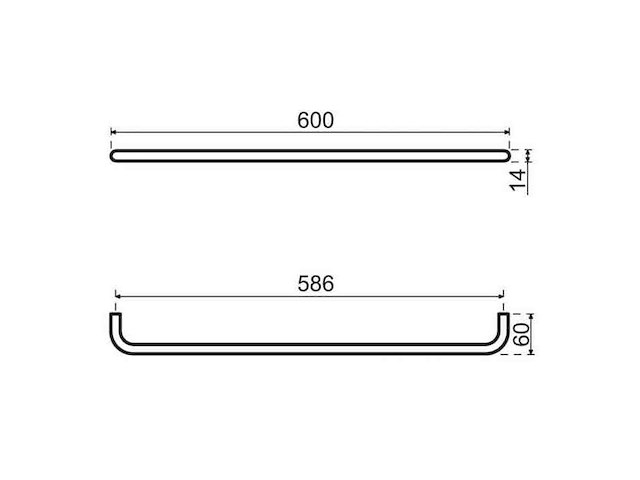 Qisani - flow - handdoekrek - zwart 60 cm - afbeelding 2 van  2
