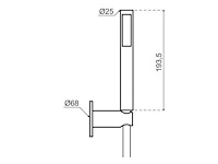 Qisani - flow - handdouche met houder en slang - copper - afbeelding 2 van  2