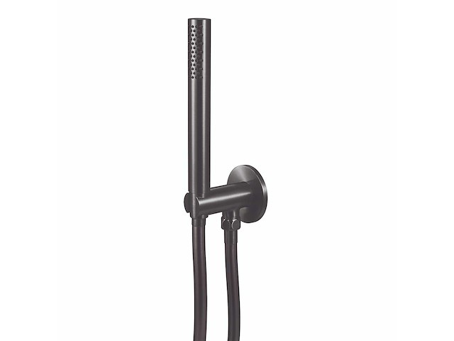 Qisani - flow - handdouche met wateraansluiting - gun metal - afbeelding 1 van  4