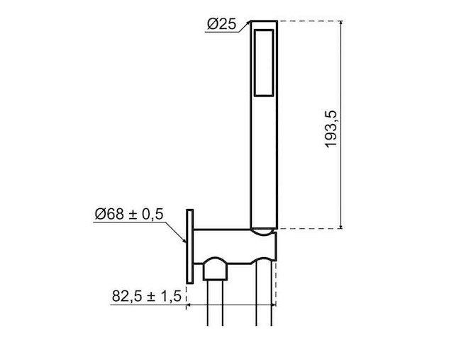 Qisani - flow - handdouche met wateraansluiting - gun metal - afbeelding 2 van  4